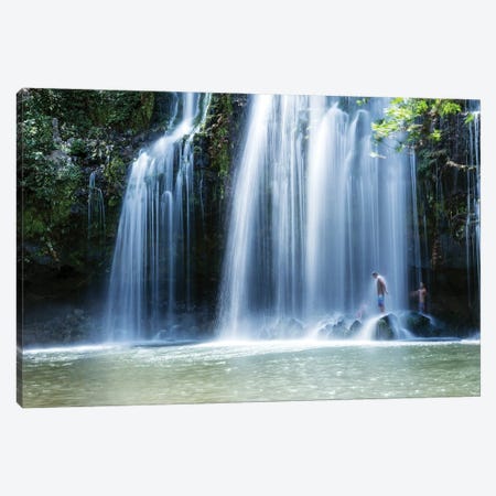 Under The Waterfall, Costa Rica Canvas Print #TEO1001} by Matteo Colombo Canvas Print