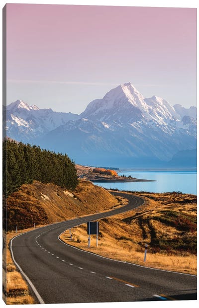 The Road To Aoraki Canvas Art Print - New Zealand Art