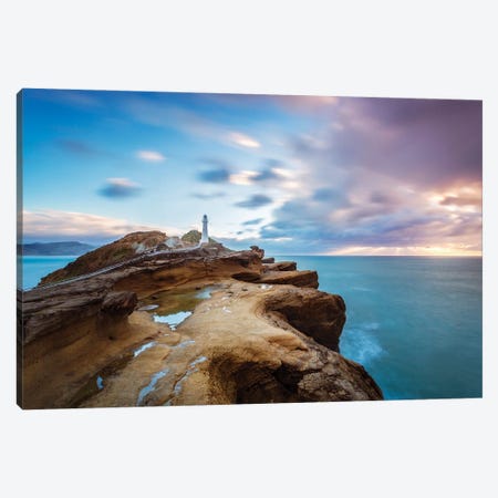 Dawn At The Lighthouse, New Zealand Canvas Print #TEO1010} by Matteo Colombo Canvas Wall Art