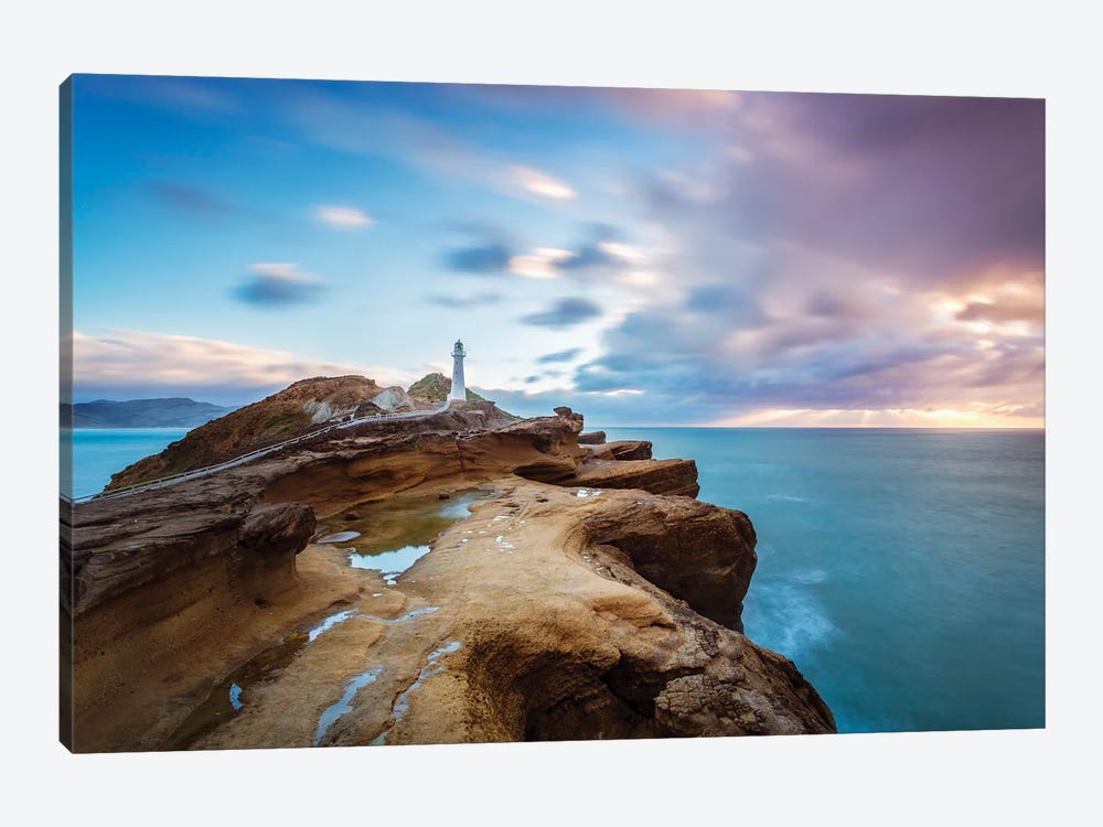 Dawn At The Lighthouse, New Zealand by Matteo Colombo 1-piece Canvas Wall Art