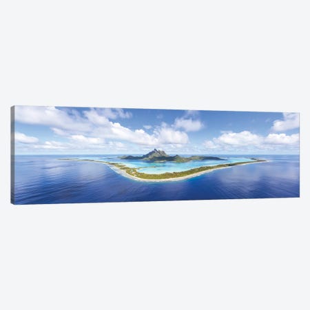 Aerial Panorama, Bora Bora Canvas Print #TEO1018} by Matteo Colombo Canvas Art