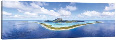 Aerial Panorama, Bora Bora Canvas Art Print - Bora Bora