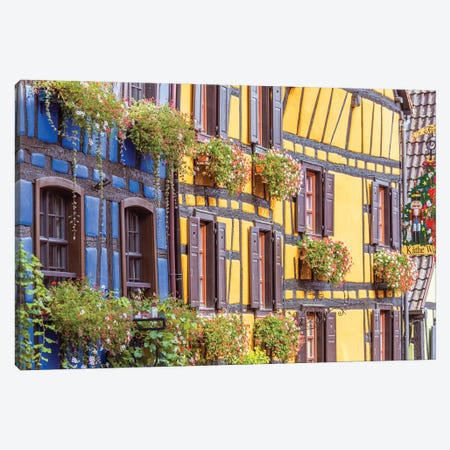 Houses In Alsace, France Canvas Print #TEO1035} by Matteo Colombo Art Print