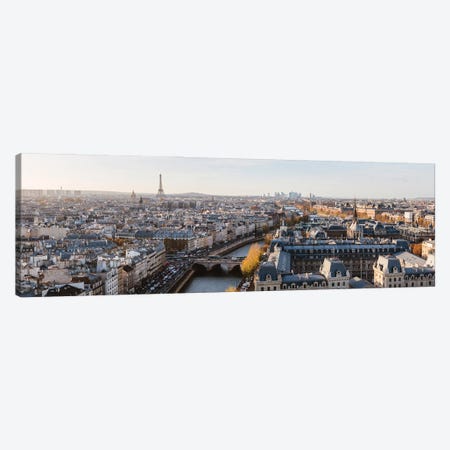 Paris Panoramic Canvas Print #TEO1050} by Matteo Colombo Canvas Art