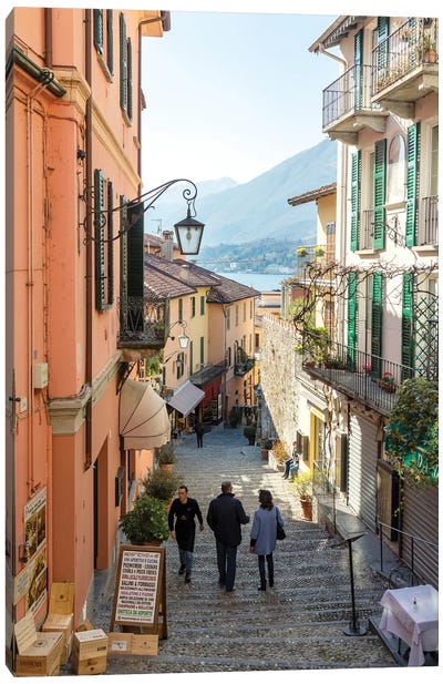 In The Streets Of Bellagio, Italy Canvas Art Print