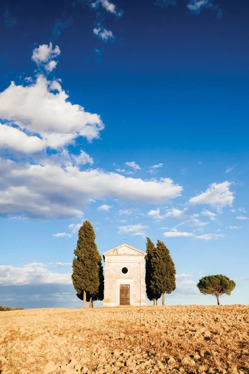 Vitaleta Chapel (Cappella della Madonna di Vitaleta), Val d'Orcia, Tuscany, Italy