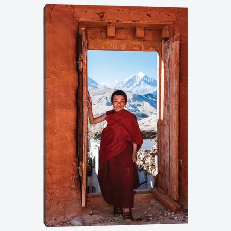 Novice Monk, Nepal II Canvas Print #TEO1061} by Matteo Colombo Canvas Print
