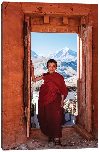 Novice Monk, Nepal II Canvas Art Print - The Himalayas