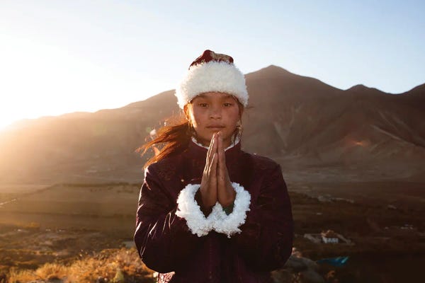 Tibet: Tibetan Girl by Matteo Colombo
