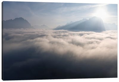 Flying Above The Clouds Canvas Art Print