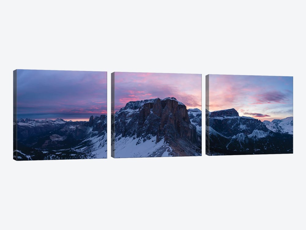 A New Day In The Dolomites by Matteo Colombo 3-piece Canvas Artwork