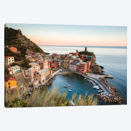 Cinque Terre Sunset II Canvas Print #TEO1072} by Matteo Colombo Canvas Artwork