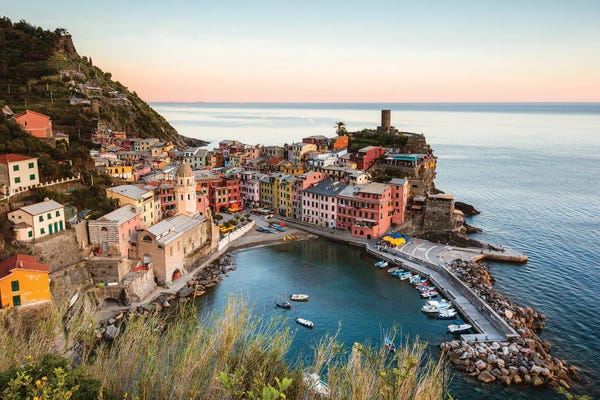 Ocean Sunrises & Sunsets: Cinque Terre Sunset II by Matteo Colombo
