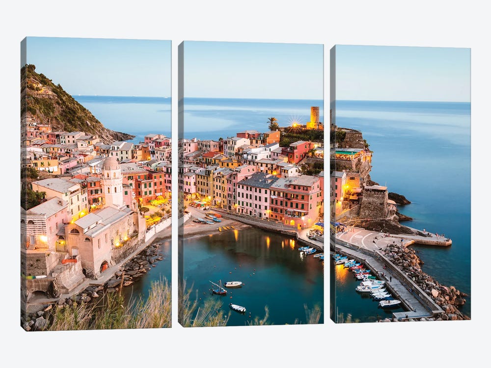 Cinque Terre Sunset III by Matteo Colombo 3-piece Canvas Print