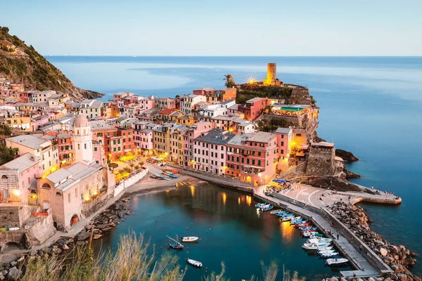 Coastal Villages & Towns: Cinque Terre Sunset III by Matteo Colombo
