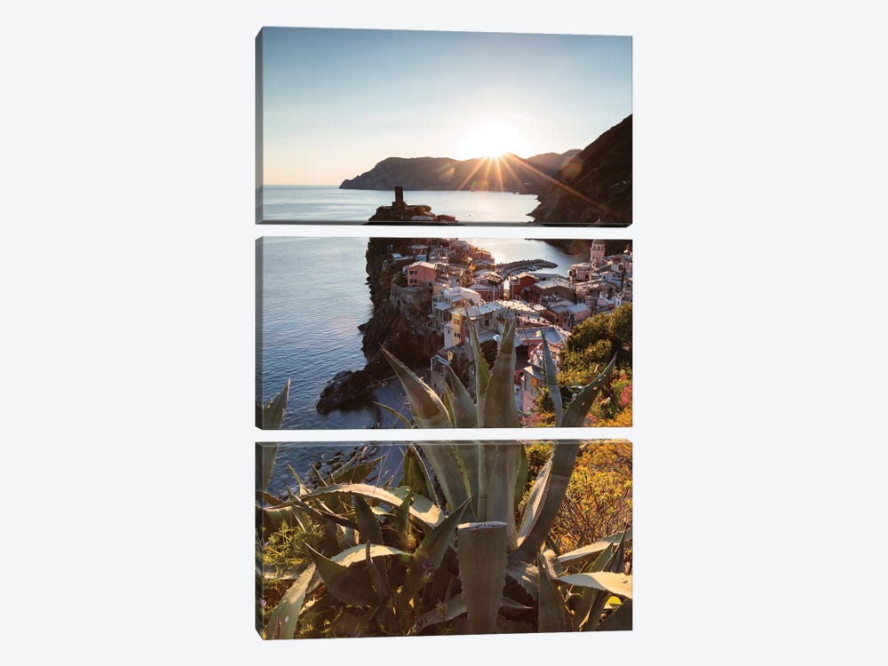 Cinque Terre Sunset IV by Matteo Colombo 3-piece Canvas Wall Art