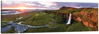 Midnight Sunset, Iceland I Canvas Art Print - Valley Art