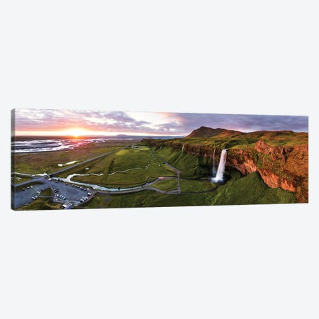 Midnight Sunset, Iceland I Canvas Print #TEO1085} by Matteo Colombo Canvas Wall Art