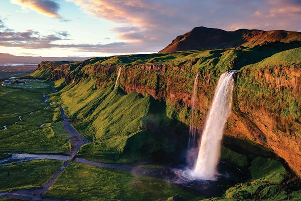 Hella: Seljalandsfoss Waterfall, Iceland by Matteo Colombo