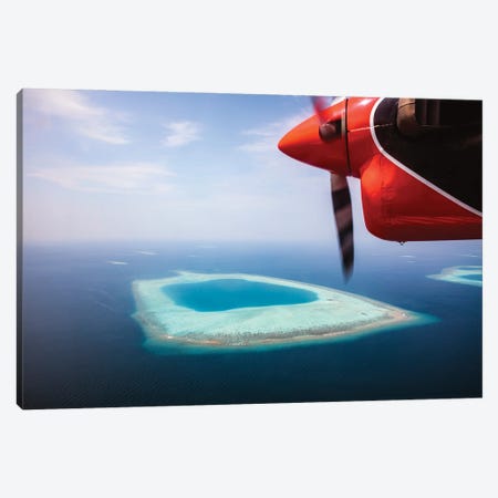 Flying Over Maldives Canvas Print #TEO1089} by Matteo Colombo Canvas Art Print