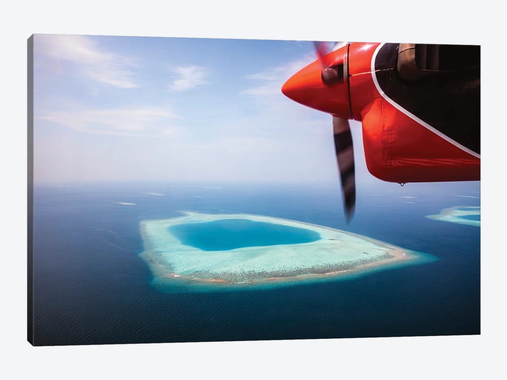 Flying Over Maldives by Matteo Colombo 1-piece Canvas Wall Art