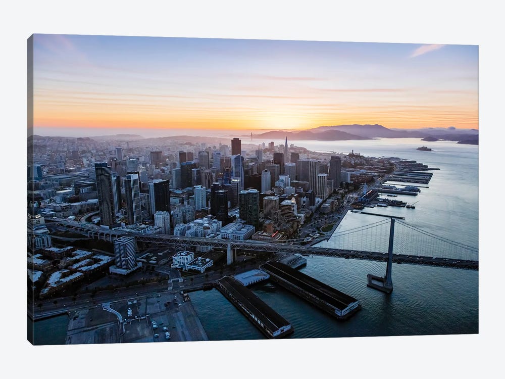 Aerial Of Downtown At Sunset, San Francisco by Matteo Colombo 1-piece Art Print