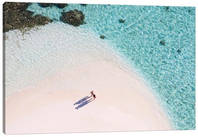Maldives Vacations Canvas Art Print - Tropical Beach Art