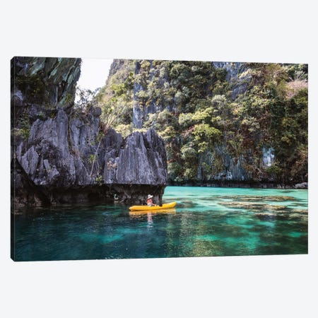 Kayak In The Lagoon, Philippines Canvas Print #TEO1097} by Matteo Colombo Canvas Art Print