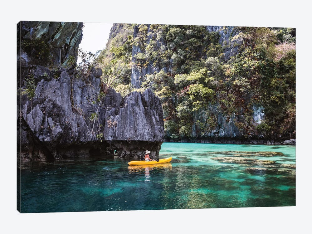 Kayak In The Lagoon, Philippines by Matteo Colombo 1-piece Canvas Print