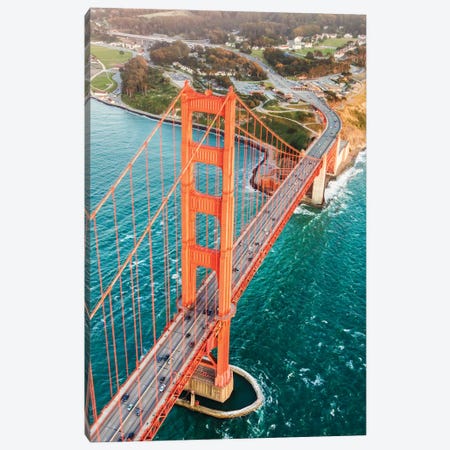 Aerial Of Golden Gate Bridge, San Francisco Canvas Print #TEO109} by Matteo Colombo Art Print