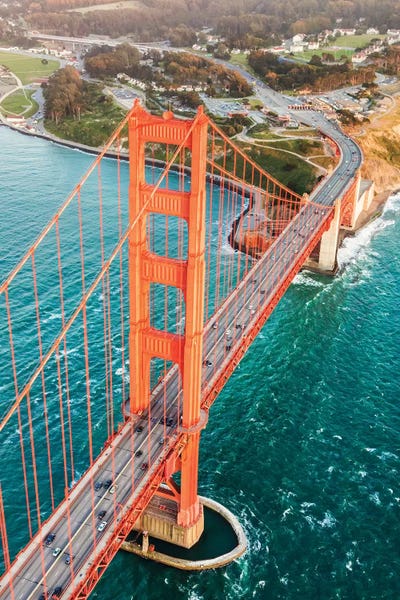 Golden Gate Bridge: Aerial Of Golden Gate Bridge, San Francisco by Matteo Colombo