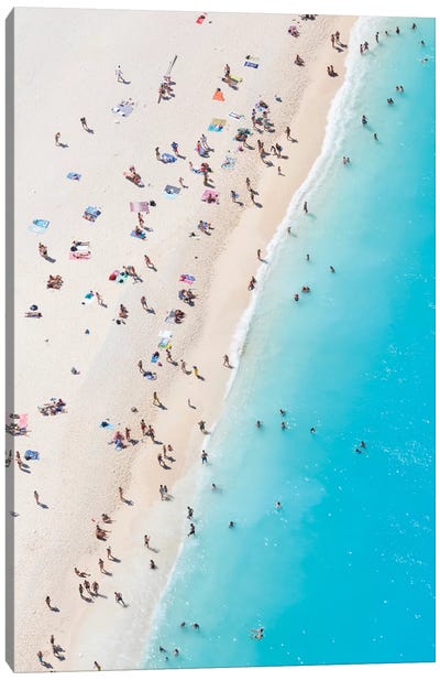 Aerial View Of Myrtos Beach VIII, Cephalonia, Ionian Islands, Greece Canvas Art Print - Large Photography