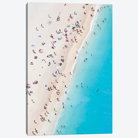 Aerial View Of Myrtos Beach VIII, Cephalonia, Ionian Islands, Greece Canvas Print #TEO10} by Matteo Colombo Canvas Print