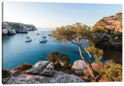Summer In The Mediterranean Canvas Art Print - Yacht Art