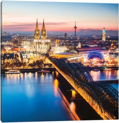 Cologne, Germany III Canvas Art Print - City Sunrise & Sunset Art