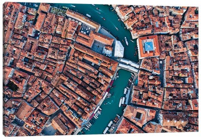 Rialto From Above, Venice Canvas Art Print - Rialto Bridge