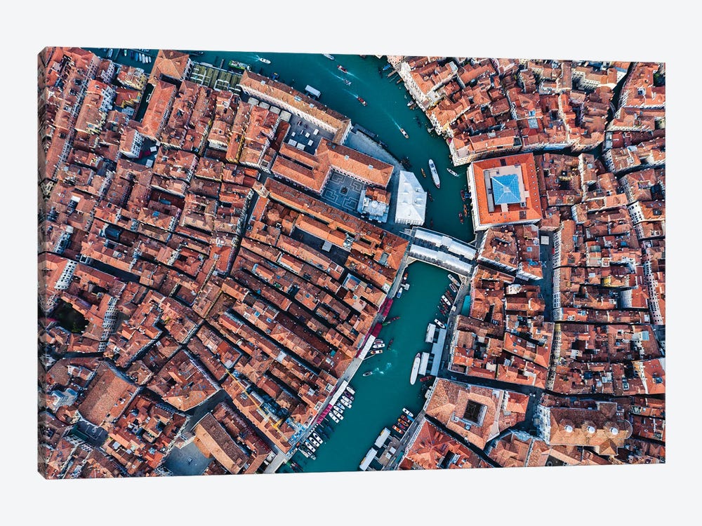Rialto From Above, Venice by Matteo Colombo 1-piece Canvas Art Print