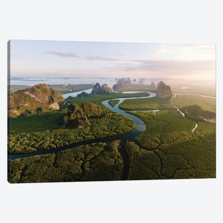 Sunset Over The Bay, Thailand Canvas Print #TEO1133} by Matteo Colombo Canvas Print