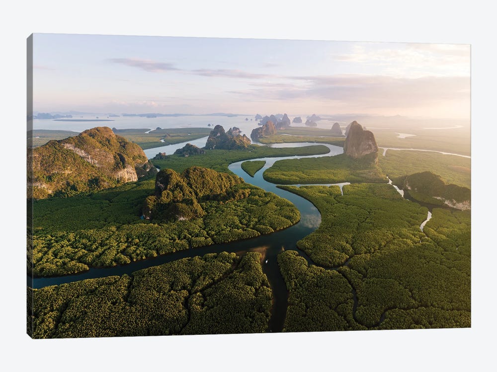 Sunset Over The Bay, Thailand by Matteo Colombo 1-piece Canvas Wall Art