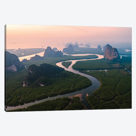 Sunrise Over The Bay, Thailand Canvas Print #TEO1134} by Matteo Colombo Canvas Wall Art