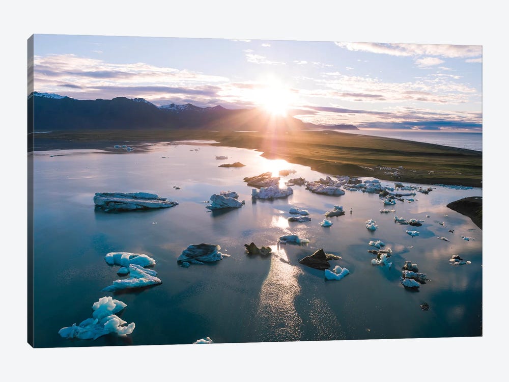 Aerial View Of Jokulsarlon Glacial Lake, Iceland by Matteo Colombo 1-piece Canvas Art Print