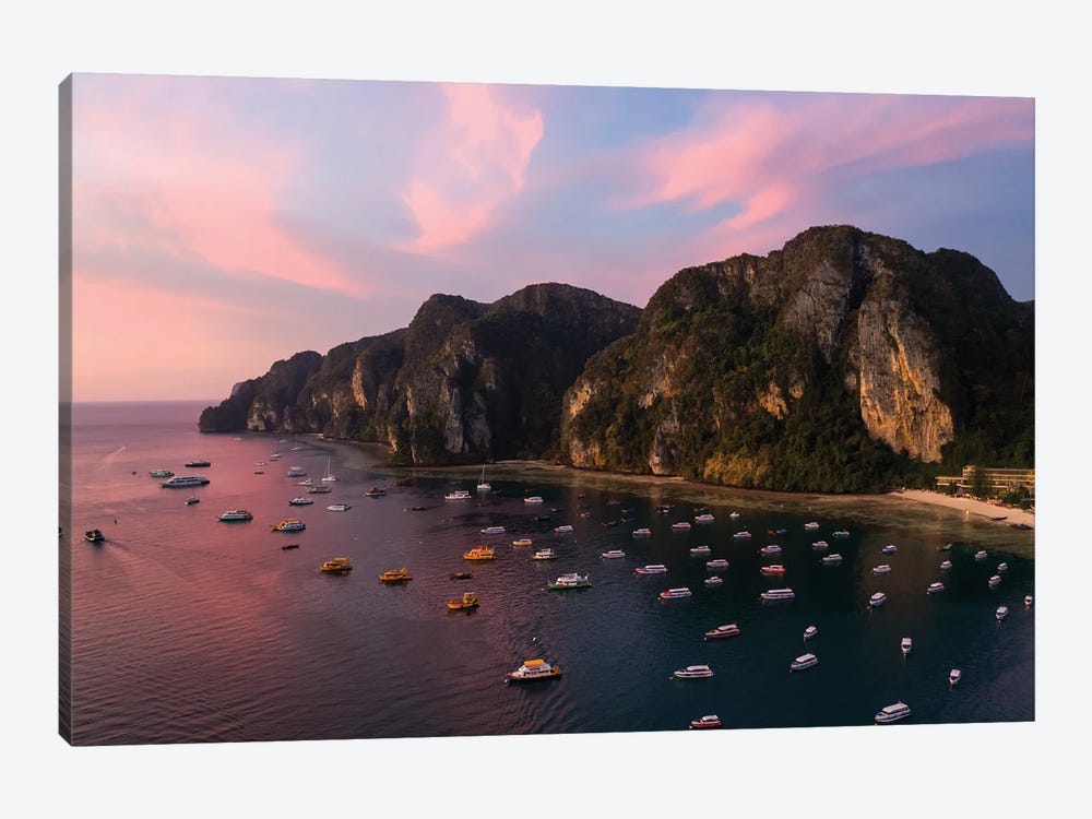 Phi Phi Island Sunset, Thailand by Matteo Colombo 1-piece Canvas Artwork
