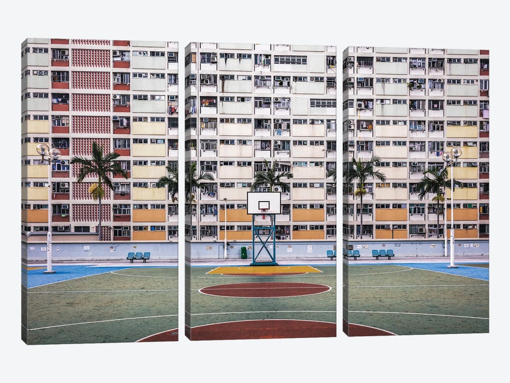 Basketball Court, Hong Kong by Matteo Colombo 3-piece Art Print