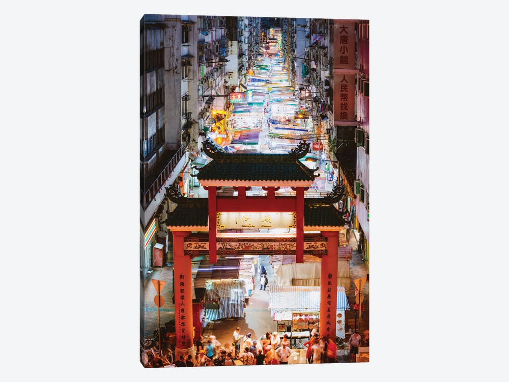 Night Market, Hong Kong by Matteo Colombo 1-piece Canvas Art Print