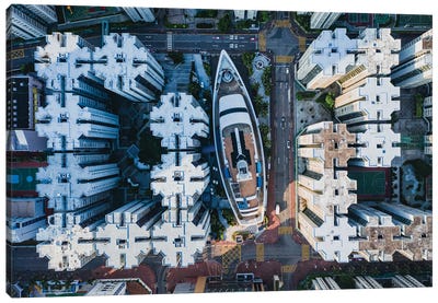 Urban Aerial, Hong Kong I Canvas Art Print - China Art