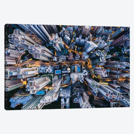 Urban Aerial, Hong Kong III Canvas Print #TEO1153} by Matteo Colombo Canvas Print