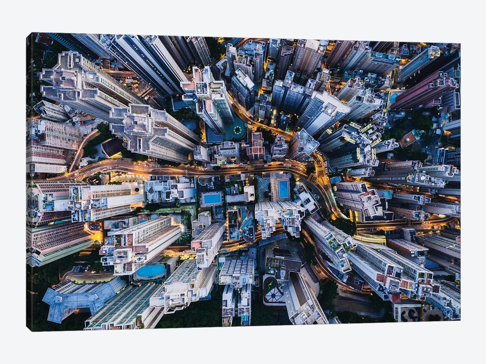 Urban Aerial, Hong Kong III by Matteo Colombo 1-piece Canvas Artwork