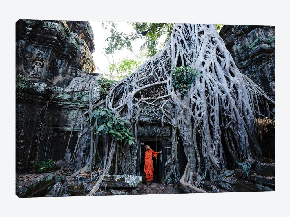 Monk At Angkor, Cambodia by Matteo Colombo 1-piece Canvas Artwork