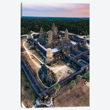 Sunset Over Angkor Wat II Canvas Print #TEO1162} by Matteo Colombo Canvas Wall Art
