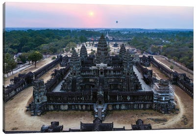 Sunset Over Angkor Wat III Canvas Art Print - Holy & Sacred Sites
